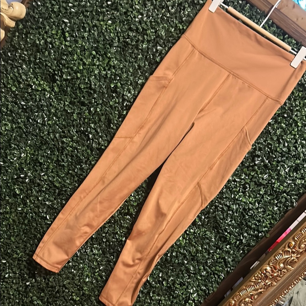 High-Waisted Orange/copper Leggings